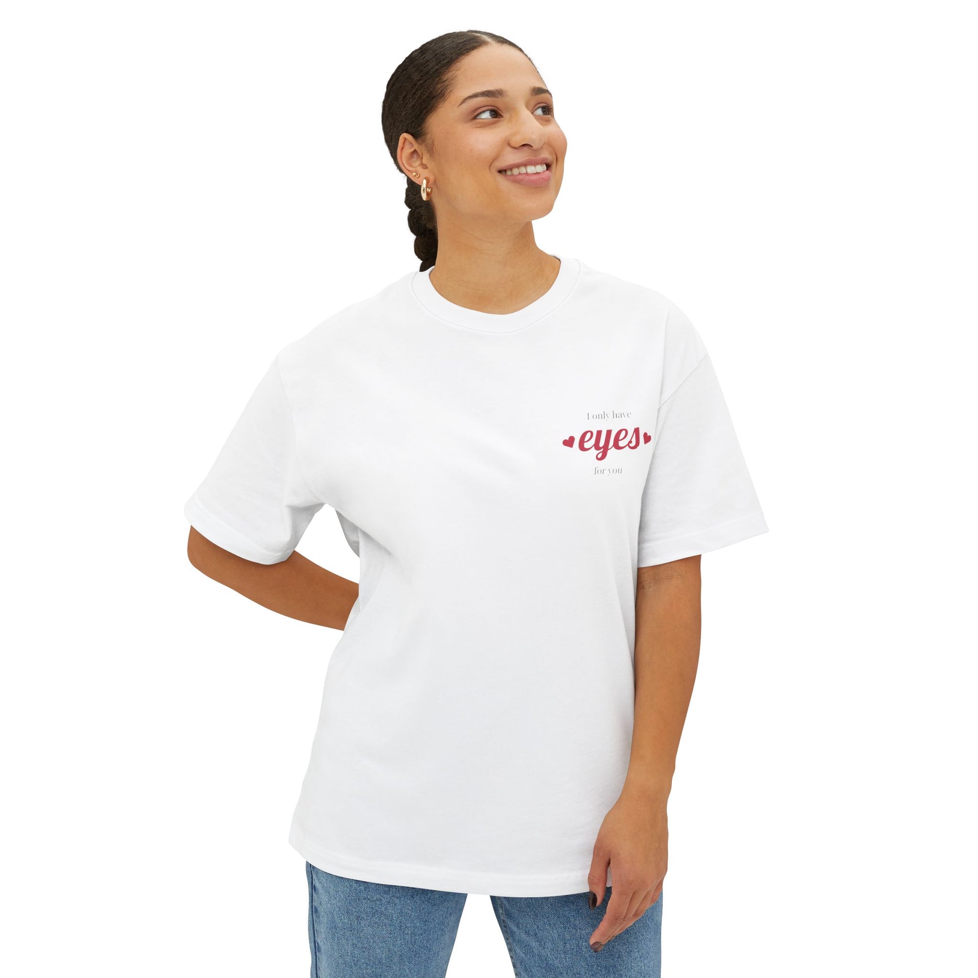 Romantic Unisex Oversized Tee, Cute Gift for Valentine’s Day, Casual Love Shirt, Perfect for Date Nights, Everyday Wear