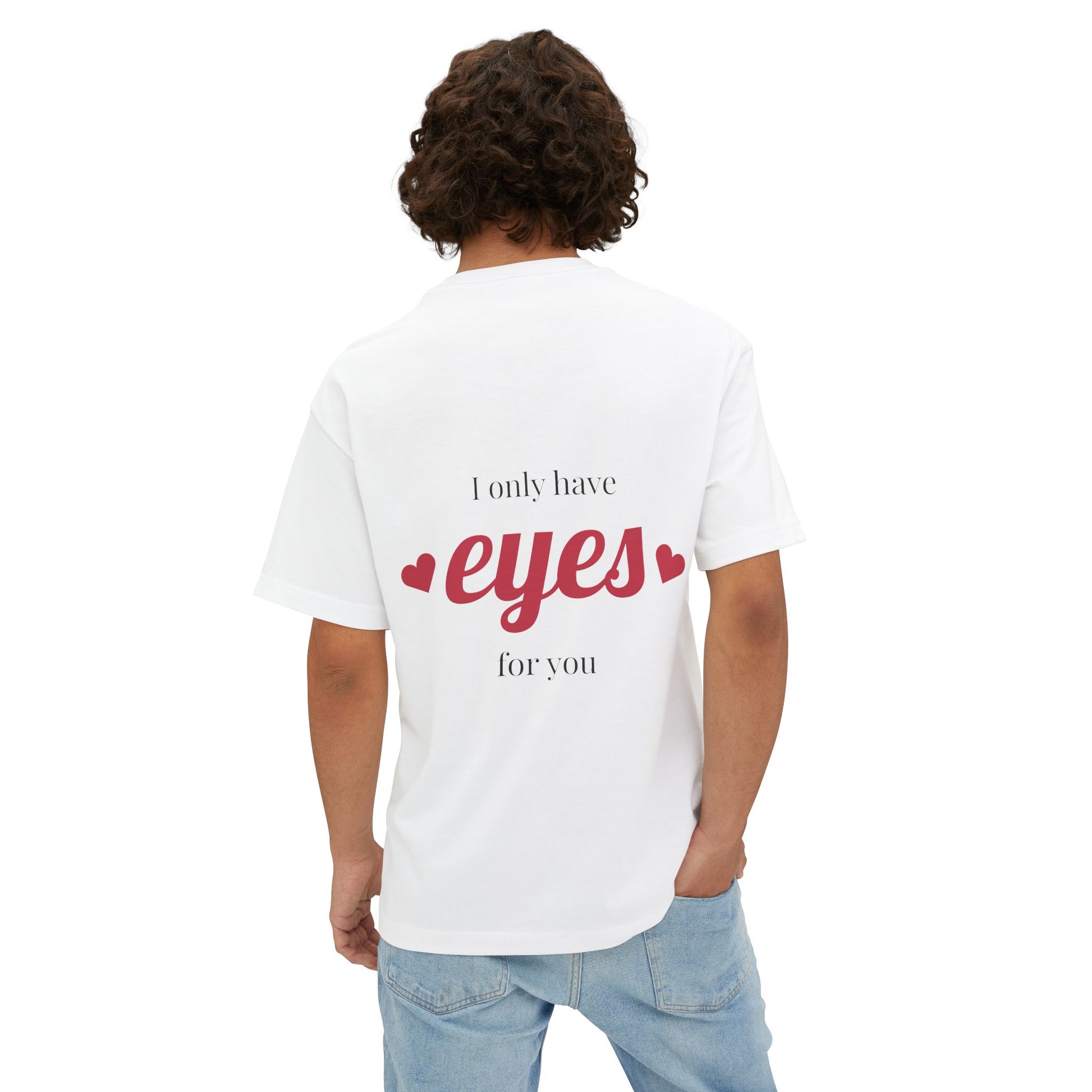 Romantic Unisex Oversized Tee, Cute Gift for Valentine’s Day, Casual Love Shirt, Perfect for Date Nights, Everyday Wear