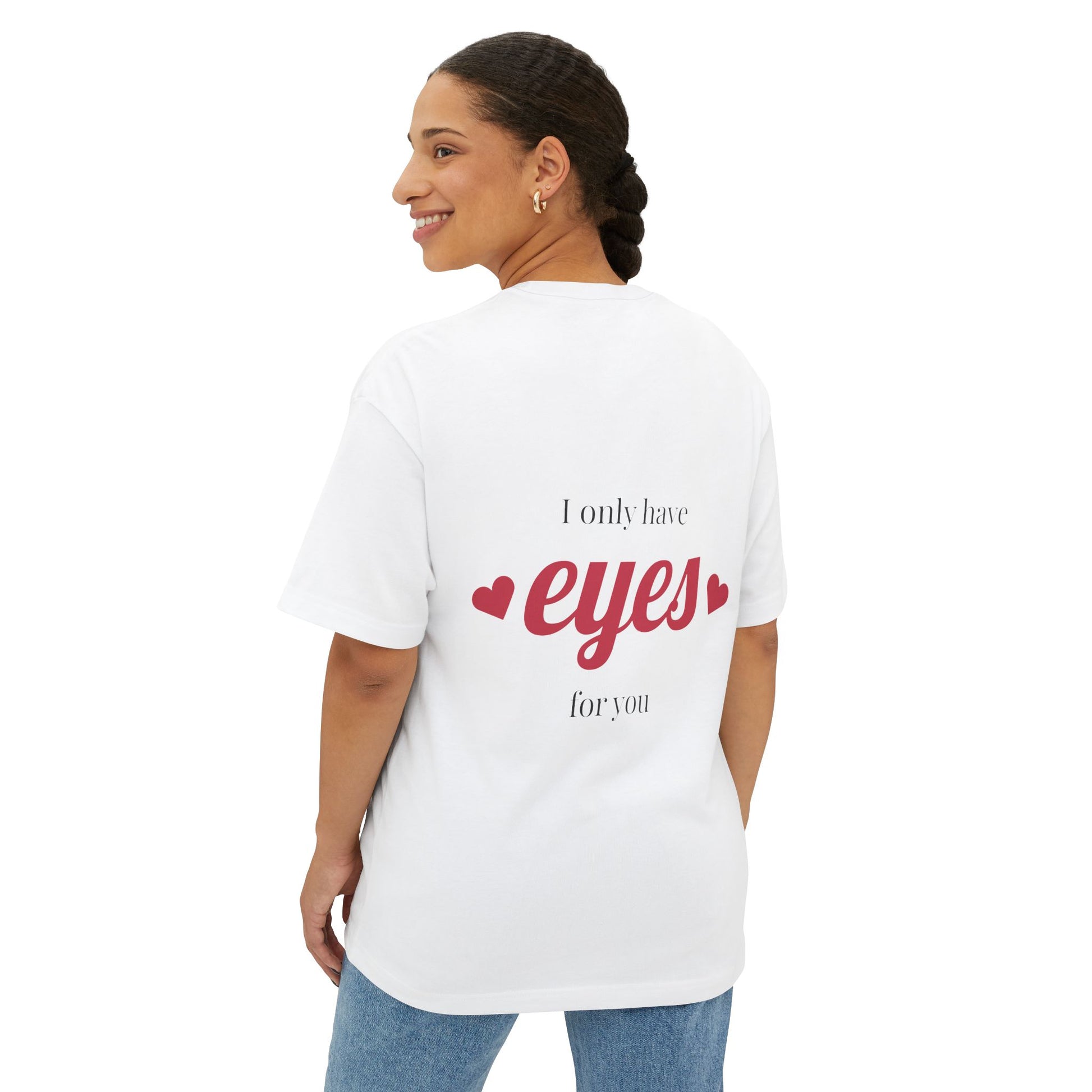 Romantic Unisex Oversized Tee, Cute Gift for Valentine’s Day, Casual Love Shirt, Perfect for Date Nights, Everyday Wear