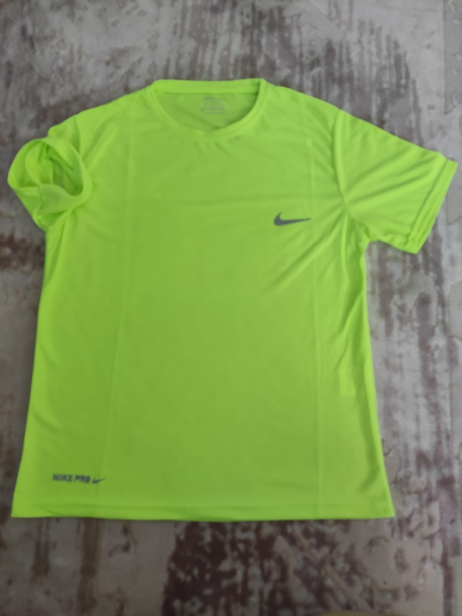 T-Shirt nefes alabilen kumaş 1. kalite neon yeşil