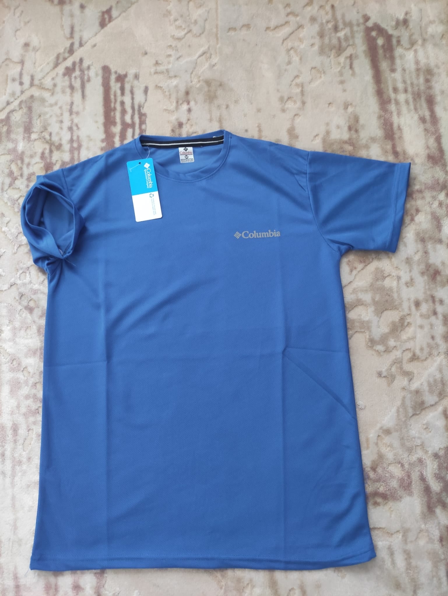 T-Shirt nefes alabilen kumaş 1. kalite mavi