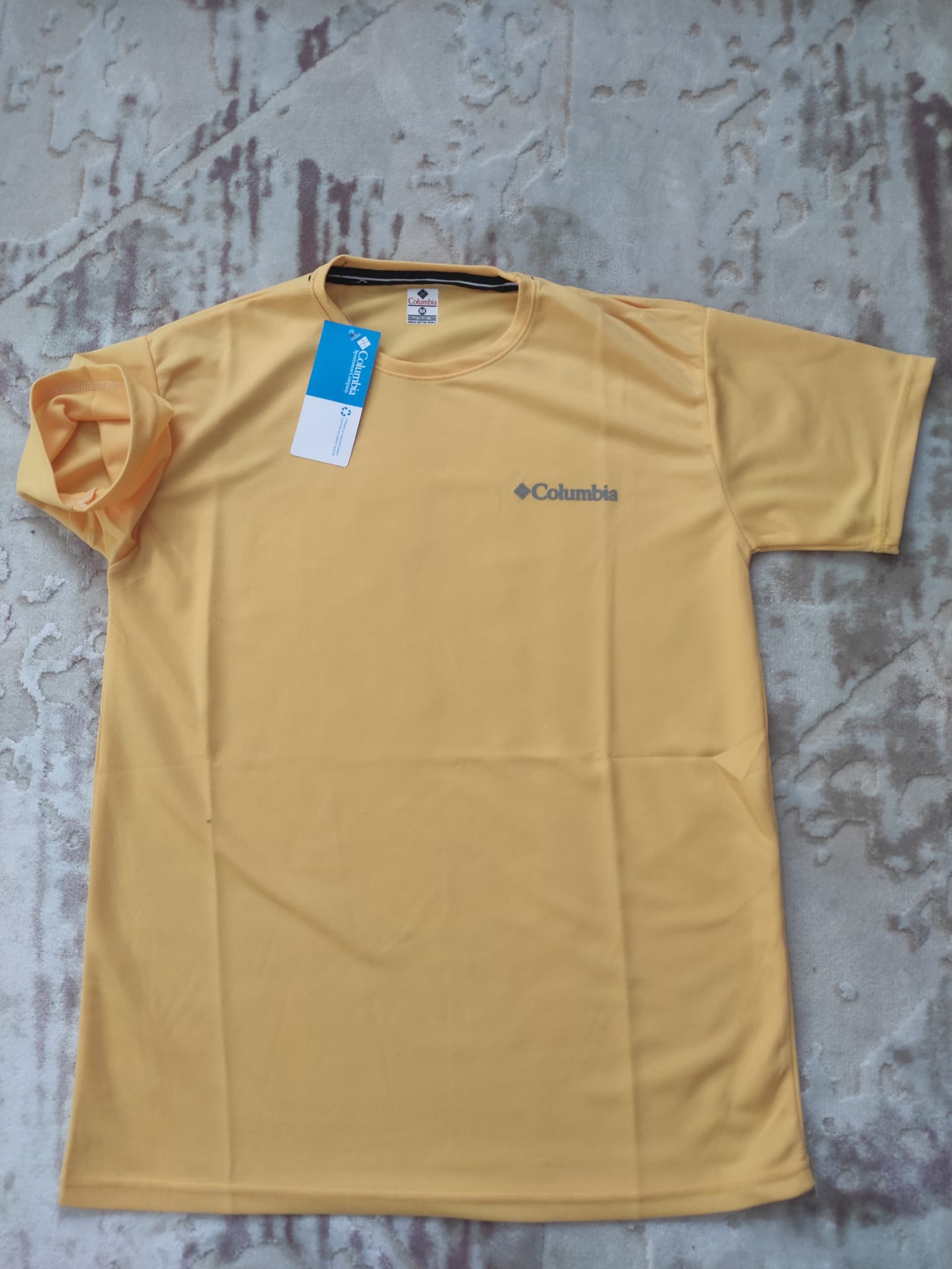 T-Shirt nefes alabilen kumaş 1. kalite sarı